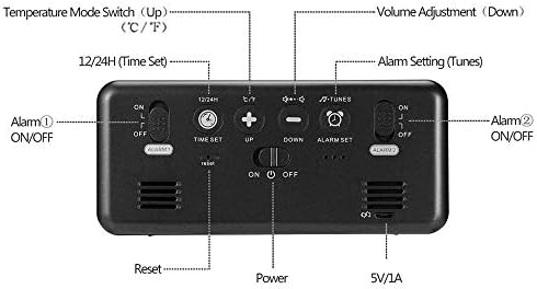Vue 3 de Led Reveil Numerique Alarme
