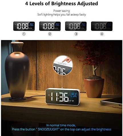 Vue 4 de Led Reveil Numerique Alarme