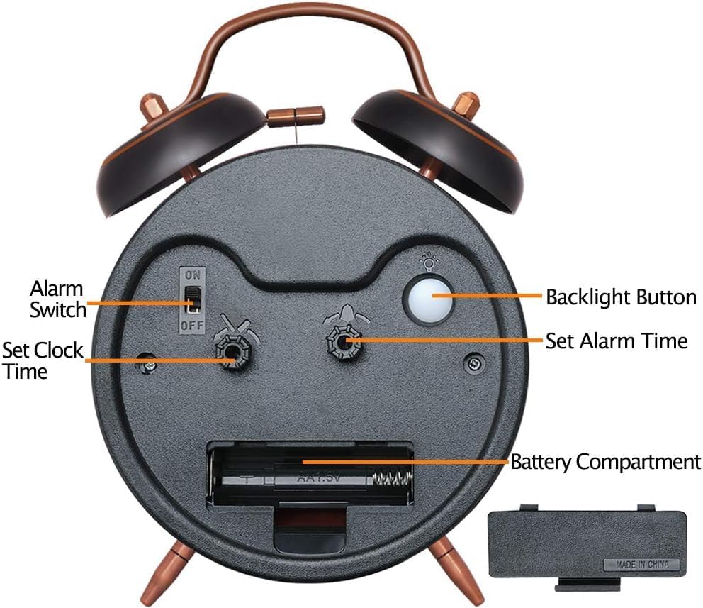 Vue 7 de Reveil Analogique Vintage