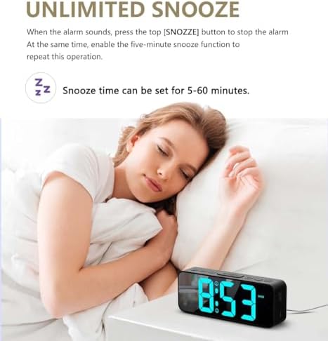 Vue 3 de Reveil Matin Numerique Miroir