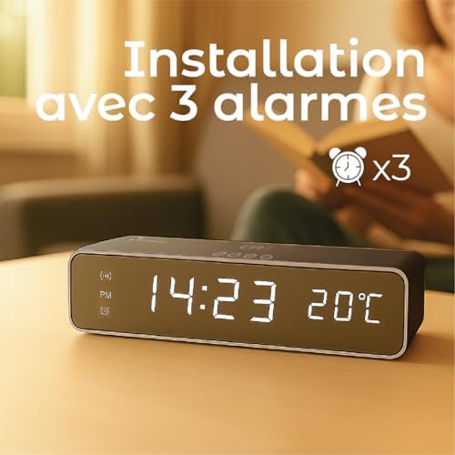 Vue 2 de Techmade Reveil Numerique Avec