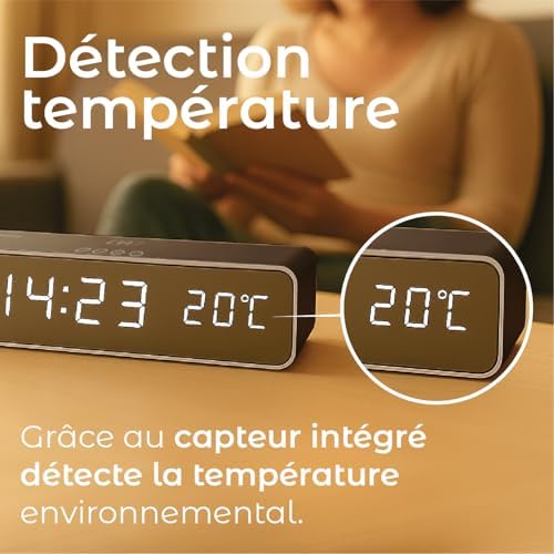 Vue 3 de Techmade Reveil Numerique Avec