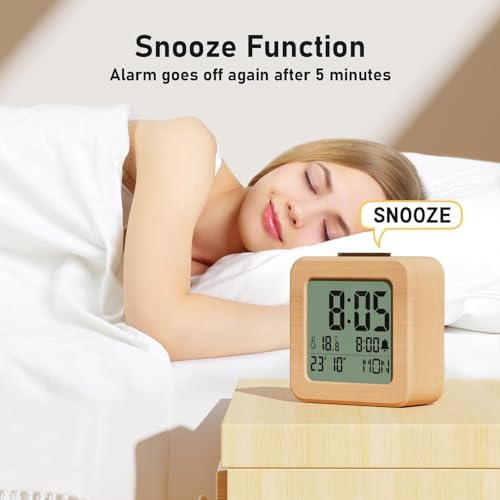 Vue 4 de Reveil Numerique En Bois