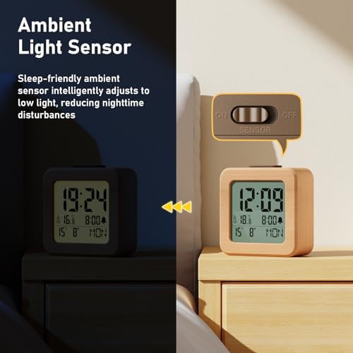 Vue 5 de Reveil Numerique En Bois