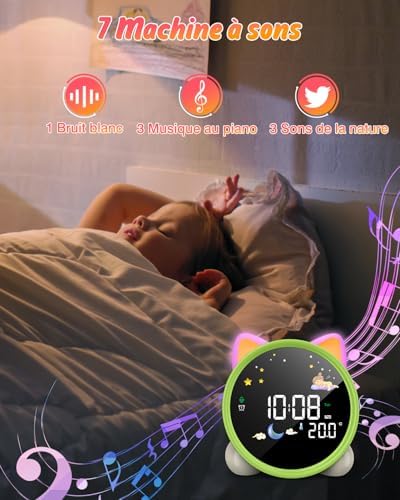 Vue 3 de Lemnoi Reveil Enfant Reveil