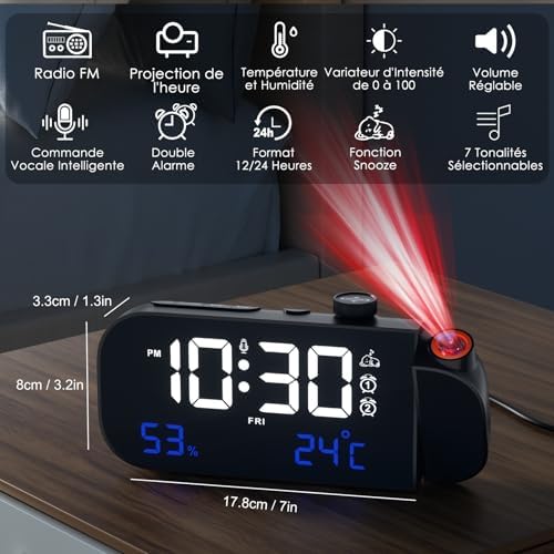 Vue 4 de Mosuo Radio Reveil Projection