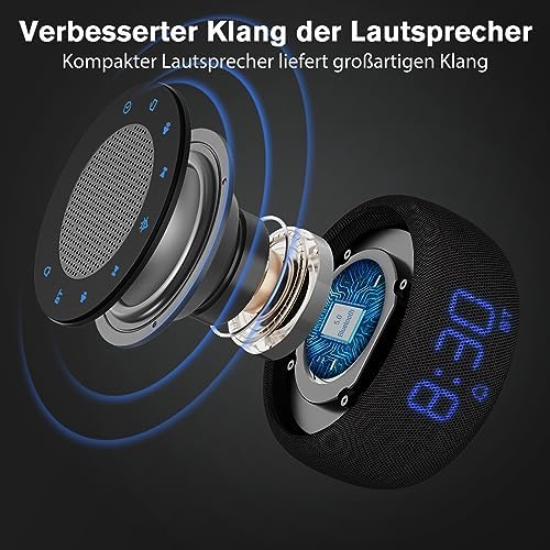 Vue 3 de Reveil Radio Avec Bluetooth