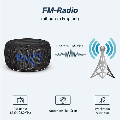 Vue 6 de Reveil Radio Avec Bluetooth