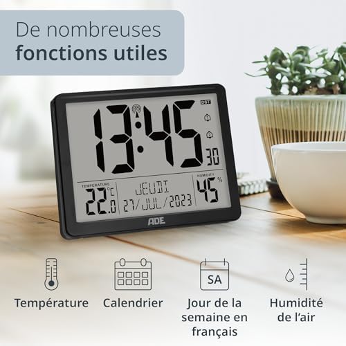 Vue 2 de Ade Horloge Numerique Radiocontrolee