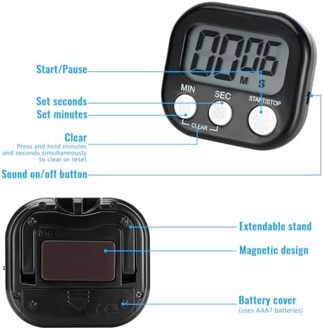 Vue 4 de Pieces Minuteur De Cuisine