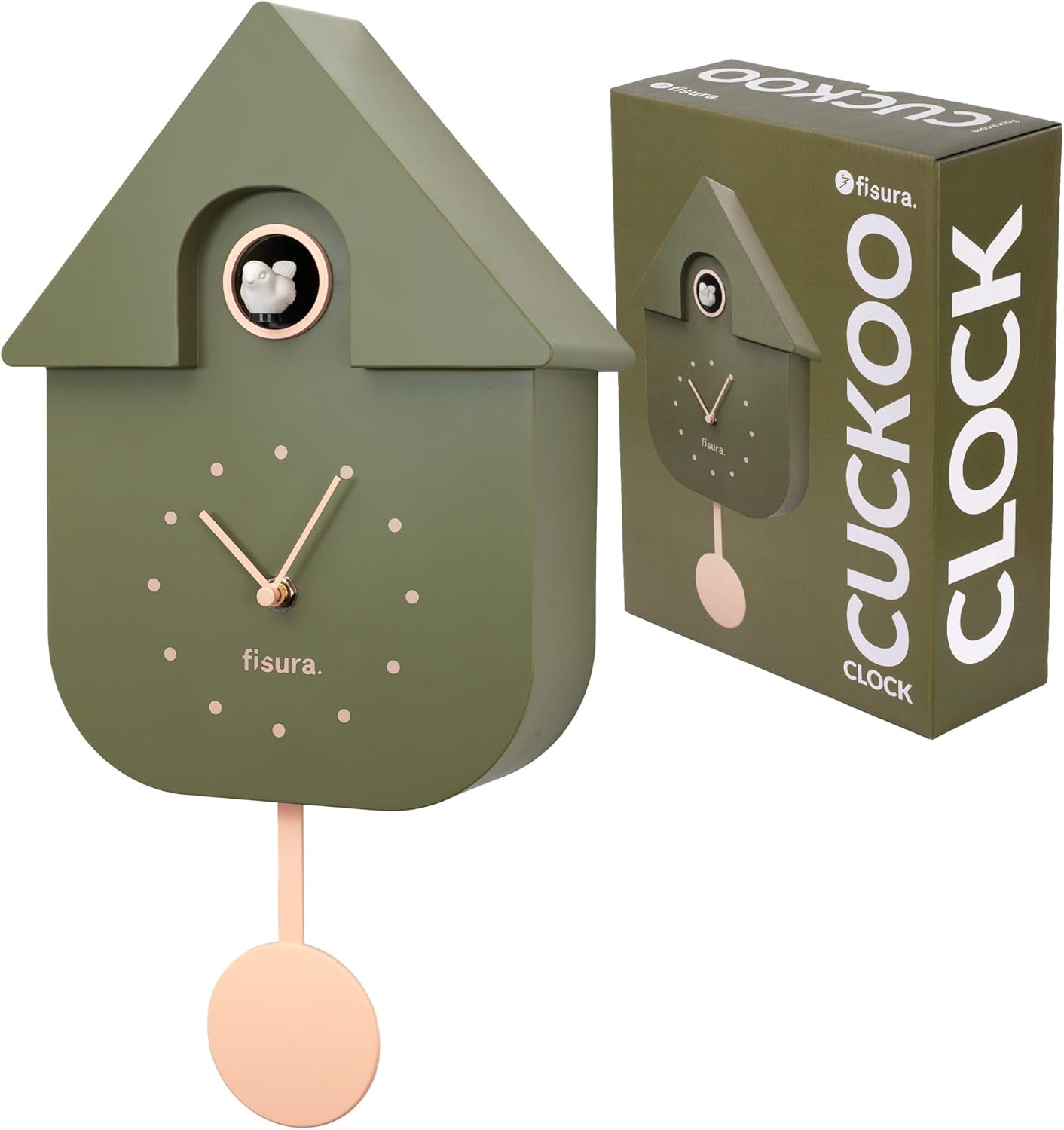 Fisura Horloge Coucou Vert