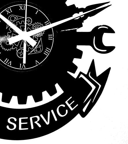 Vue 3 de Horloge Murale Garage Mecanicien