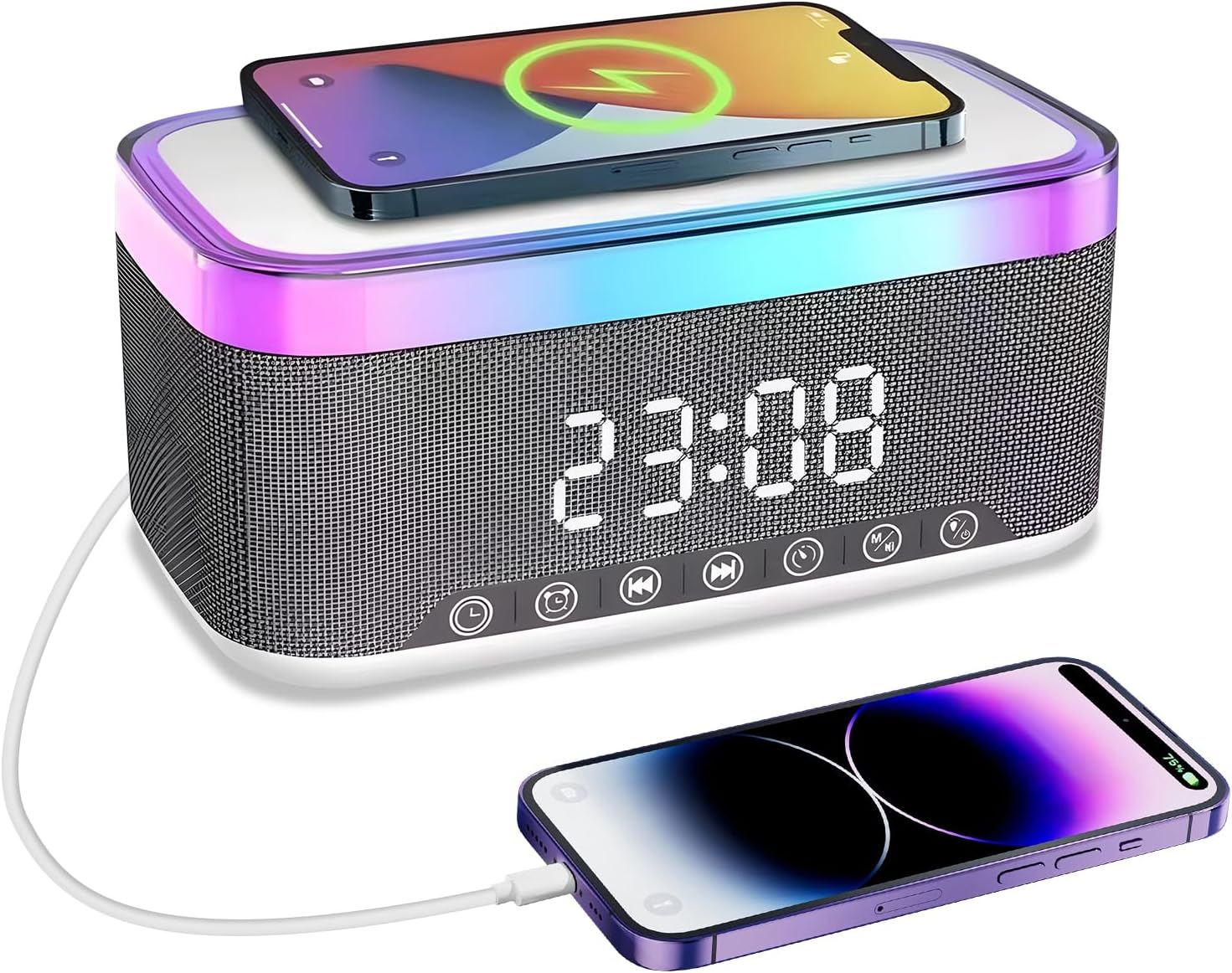 Radio Reveil Bluetooth Avec