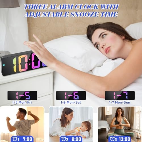 Vue 5 de Flintronic Reveil Numerique Horloge