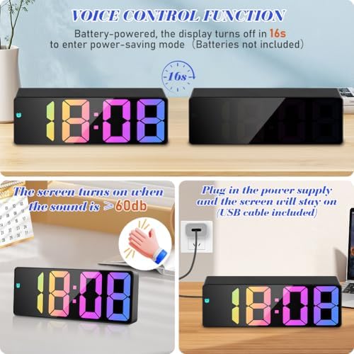 Vue 6 de Flintronic Reveil Numerique Horloge
