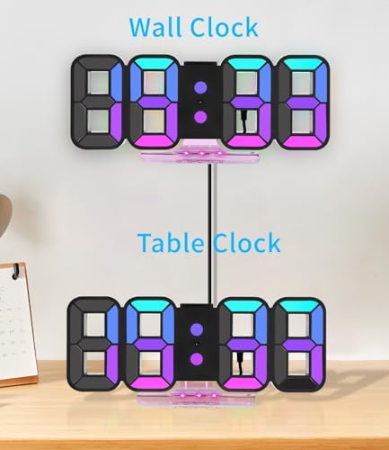 Vue 3 de Horloge Murale Numerique Digitale