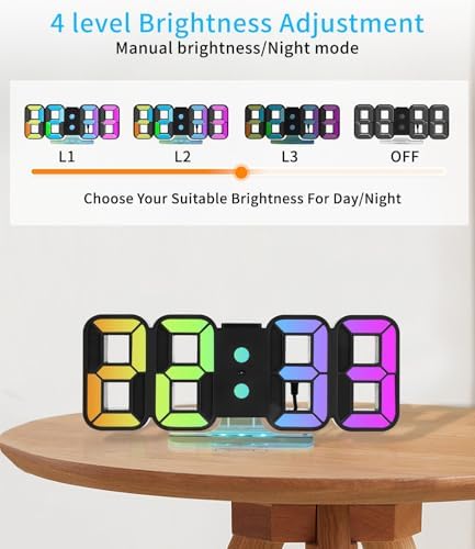 Vue 5 de Horloge Murale Numerique Digitale