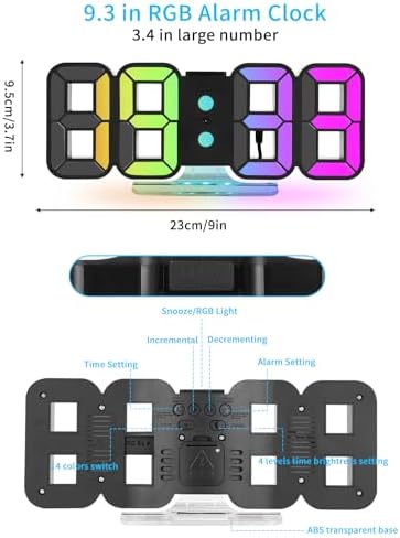 Vue 7 de Horloge Murale Numerique Digitale