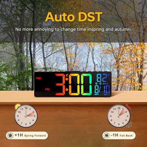 Vue 2 de Grande Horloge Murale Numerique