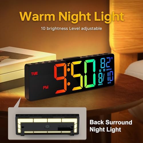 Vue 5 de Grande Horloge Murale Numerique