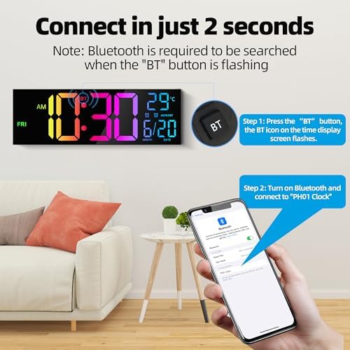 Vue 3 de Maxstar Grande Horloge Murale