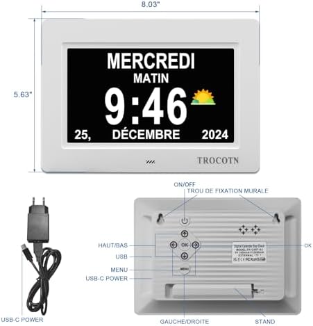 Vue 7 de Trocotn Horloge Numerique Grand