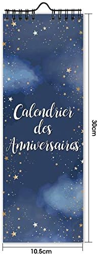 Vue 3 de Calendrier Perpetuel Anniversaire Mural