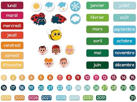 Vue 4 de Janod Calendrier Magnetique Version