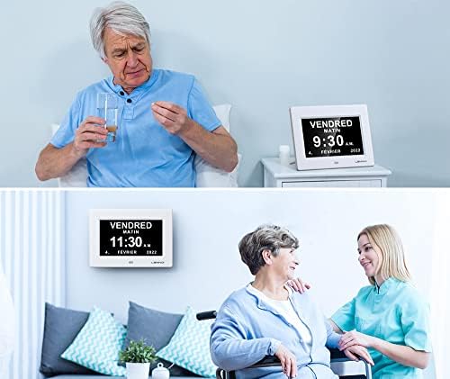 Vue 5 de Lemnoi Pouce Lcd Horloge