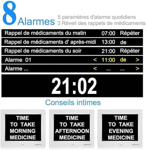 Vue 7 de Lemnoi Pouce Lcd Horloge