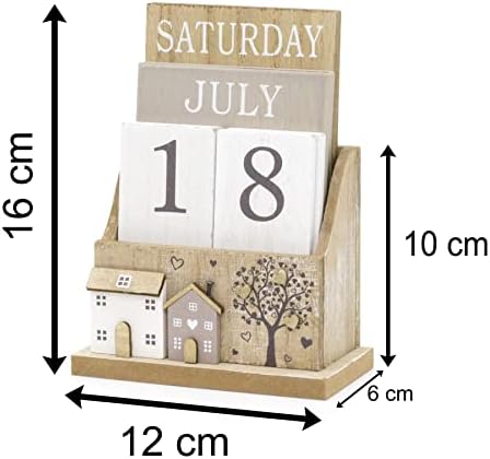 Vue 2 de Calendrier Perpetuel En Bois