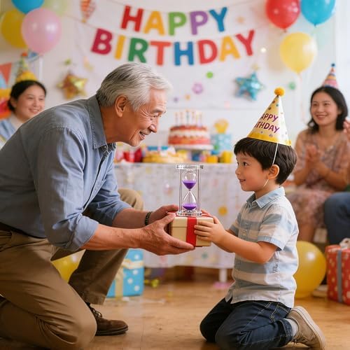 Vue 4 de Sablier Cristal Transparent Sablier