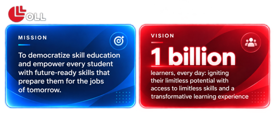 OLL mission and vision: democratize skill education for 1 billion learners