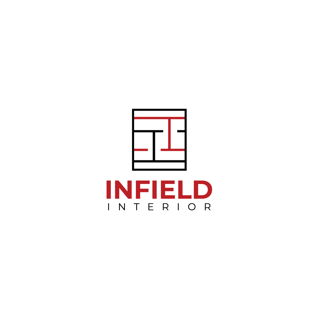 Logo design presentation cover for Infield Interior