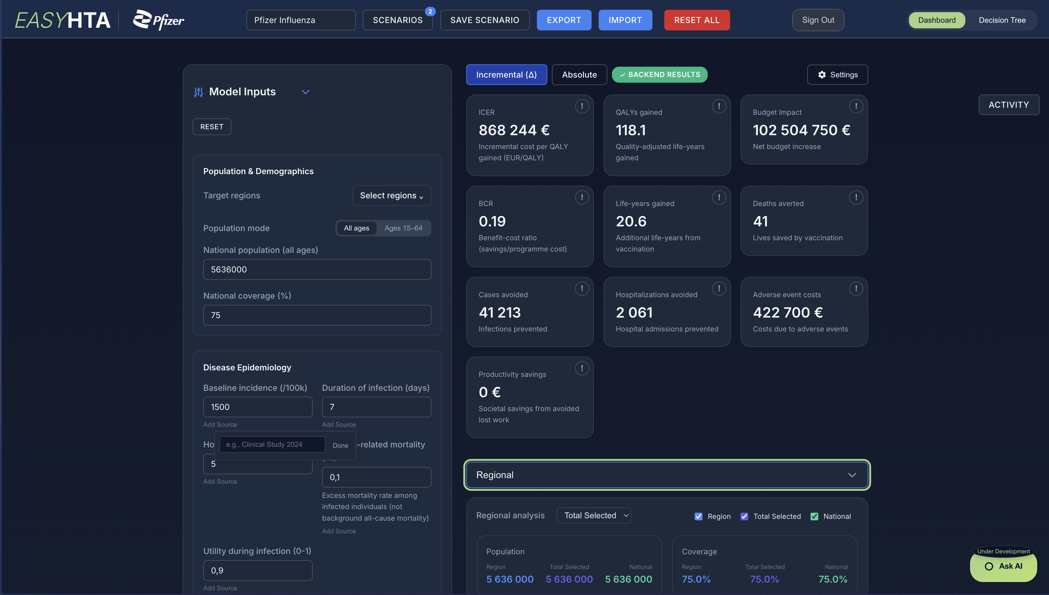 EasyHTA: Vaccine Analytics Platform preview