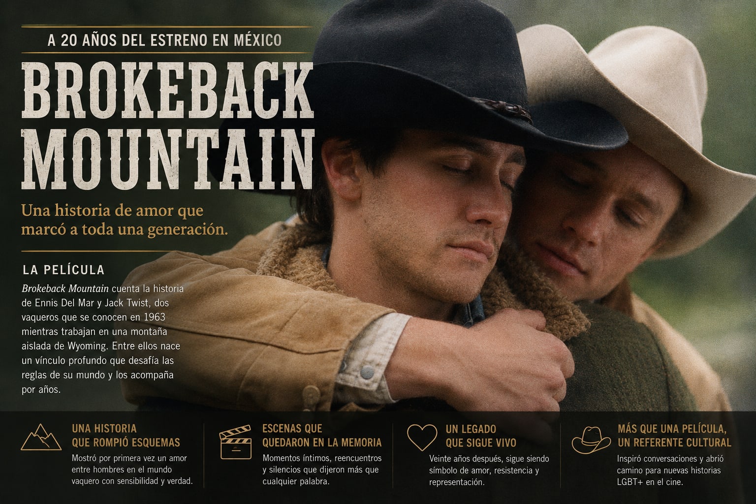 A 20 años de Brokeback Mountain: la película que cambió la forma de ver a los vaqueros gays en el cine