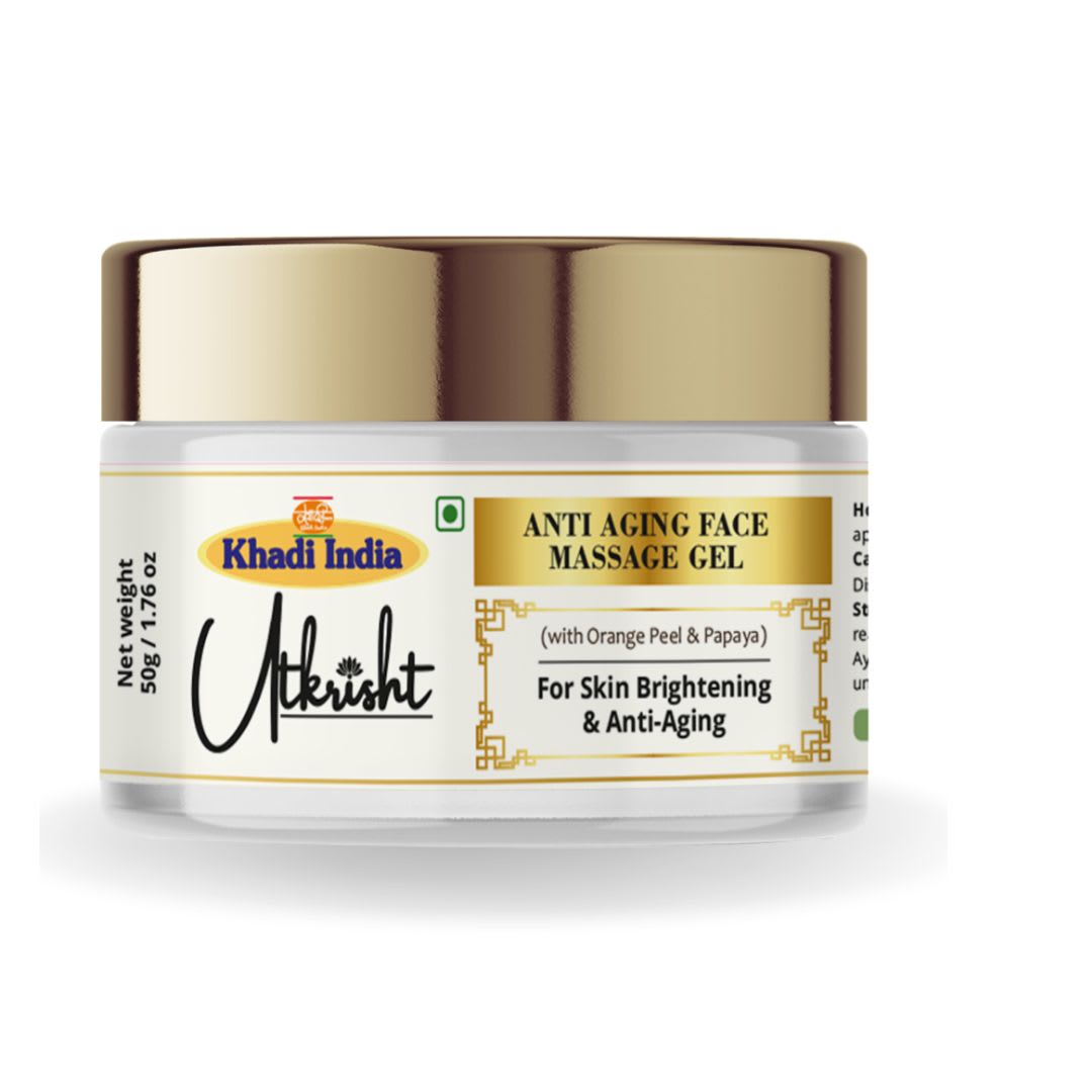 Utkrisht Khadi Anti Ageing Gel for Face | Helps Reduce the Appearance of Fine Lines, Dullness & Uneven Skin Tone | Suitable for Men & Women-50M