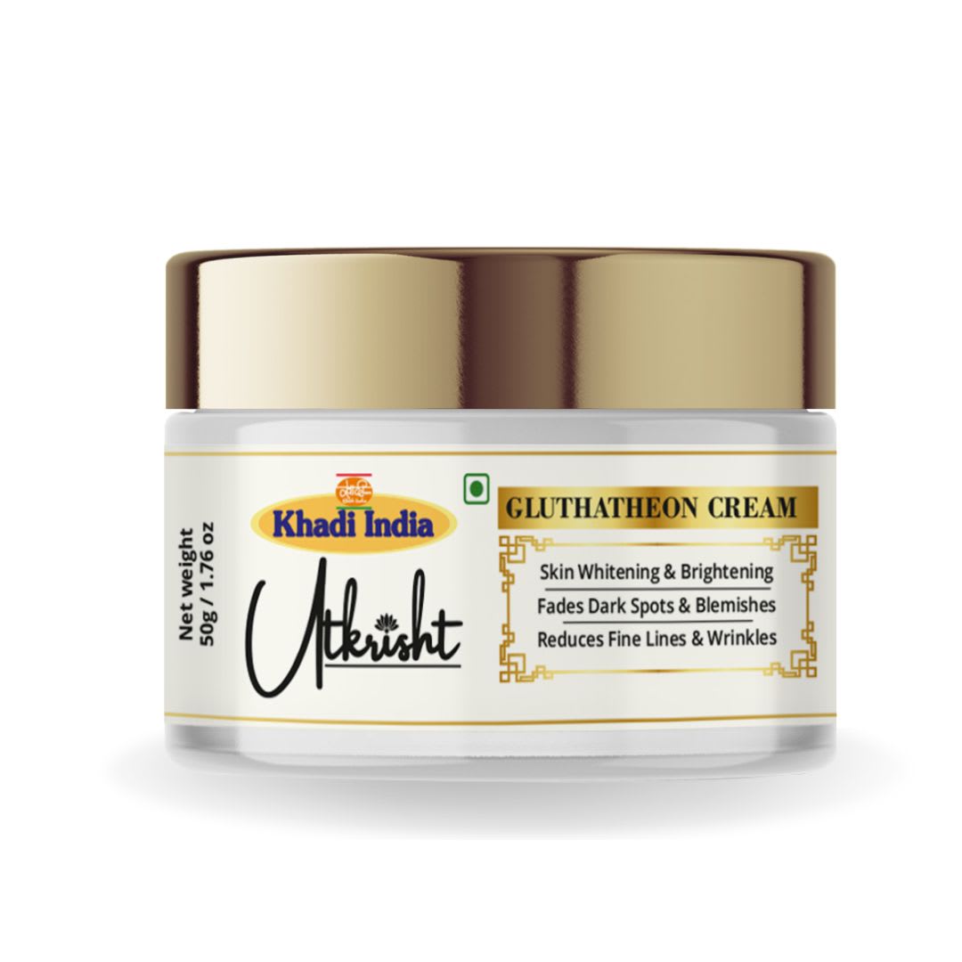 Utkrisht Khadi Glutathione Face Cream for Bright & Even Looking Skin | Daily Moisturizing Cream with Glutathione- 50GM