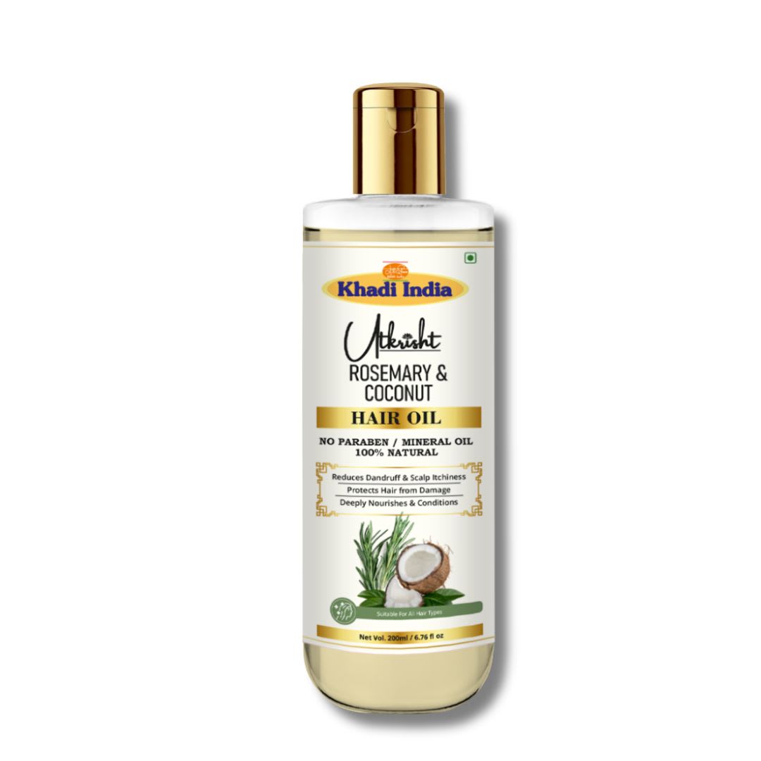 Utkrisht Khadi Rosemary & Coconut Hair Oil for Hair Growth & Hair Fall Control - 200ML
