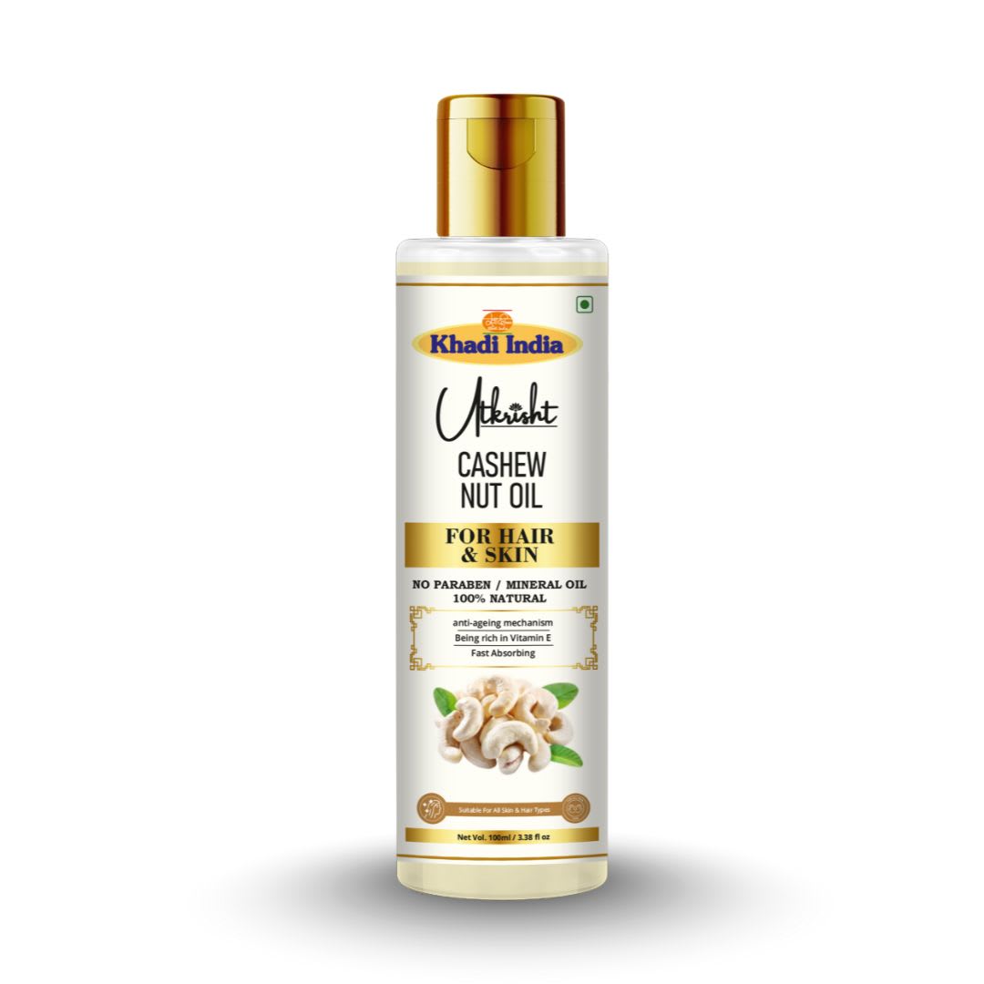 Utkrisht Khadi Pure Nut Oil for Hair, Face & Body | Cold Pressed Multi-Purpose Beauty Oil for Hair Nourishment, Scalp Care, Skin Hydration & Body Massage-100ML