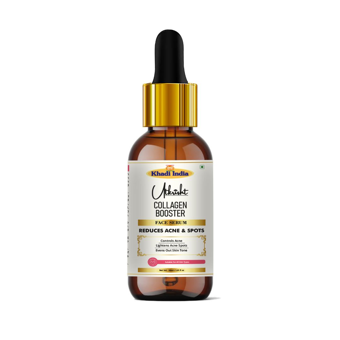 Utkrisht Khadi Collagen Booster Face Serum | Hydrating & Firming Facial Serum for Smooth, Plump & Youthful Looking Skin-30ML