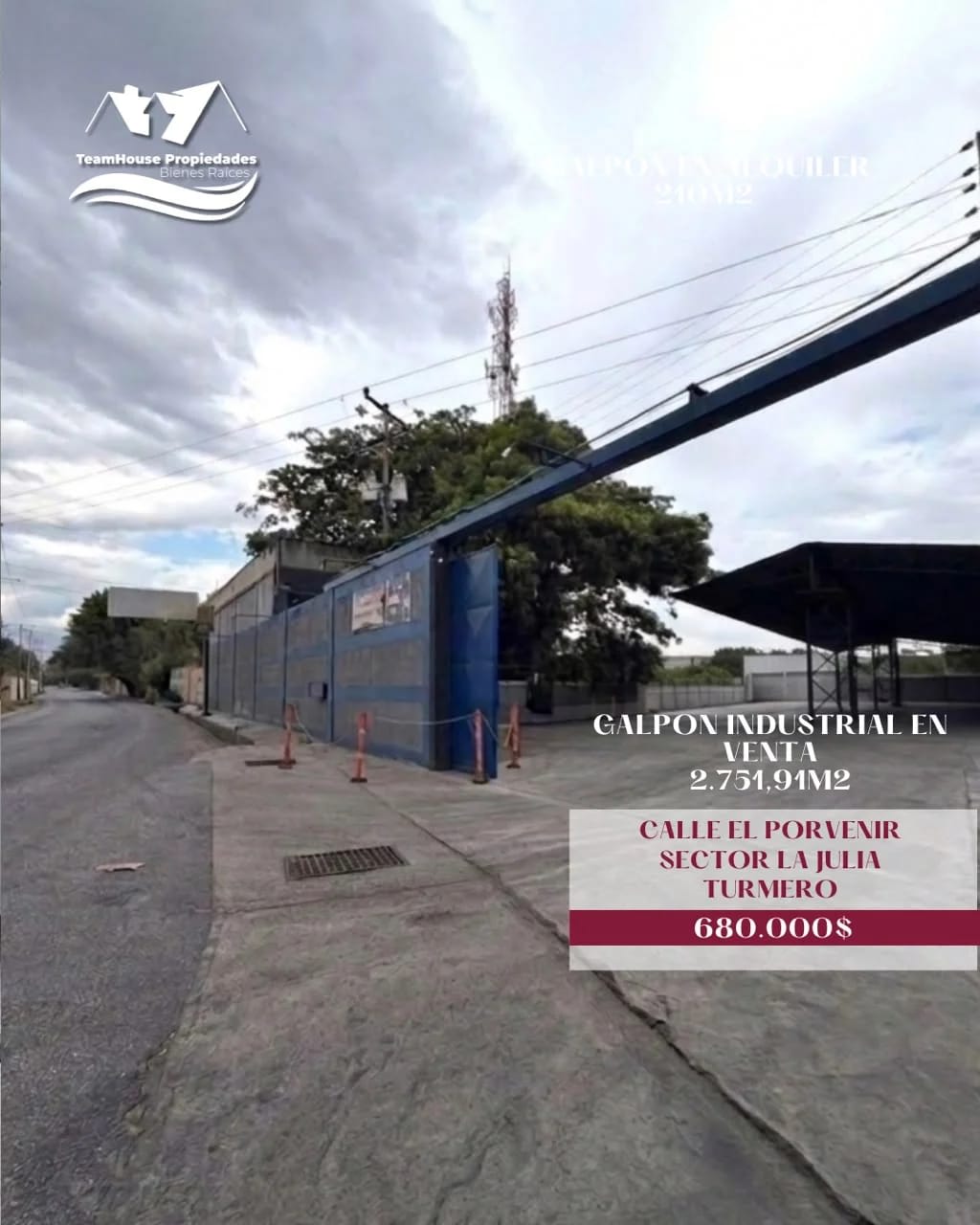 Galpón industrial en venta 2.700mtd