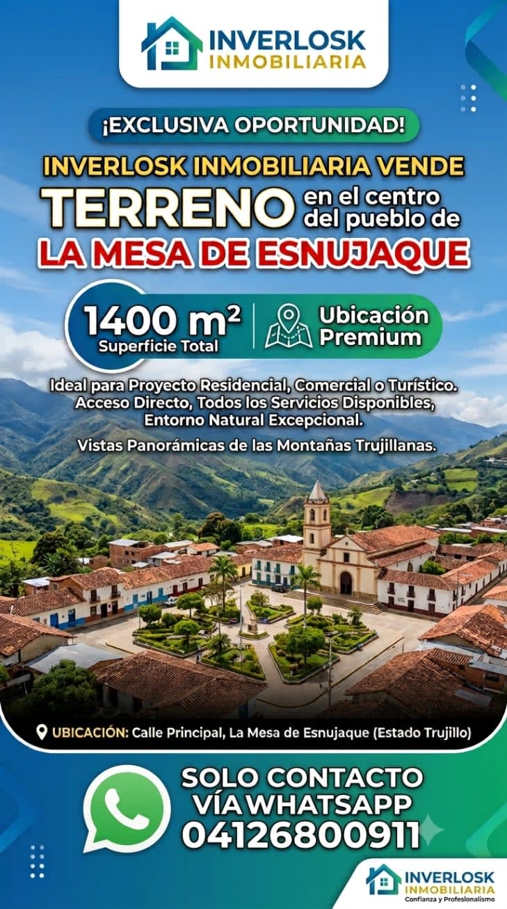 Terreno en venta en La Mesa de Esnujaque