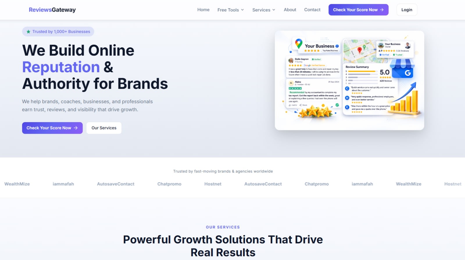 ReviewsGate web app — business growth and Google reviews automation system by Abdullah Shahid