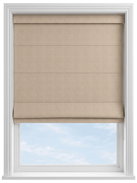 Inari Taupe No Drill Dimout Roman Blind