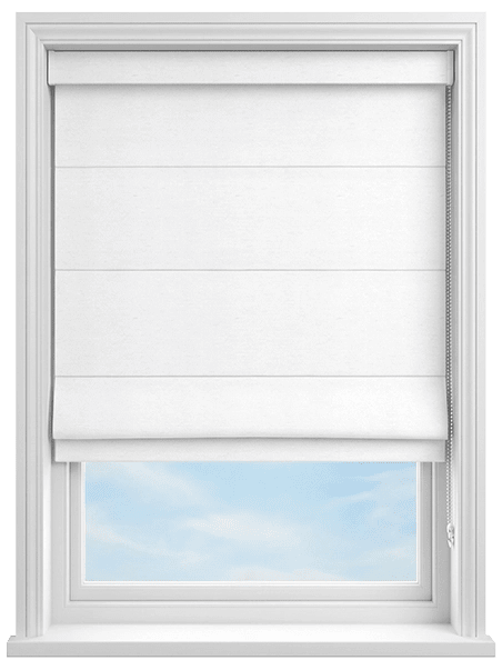 Jante White Dimout Roman Blind