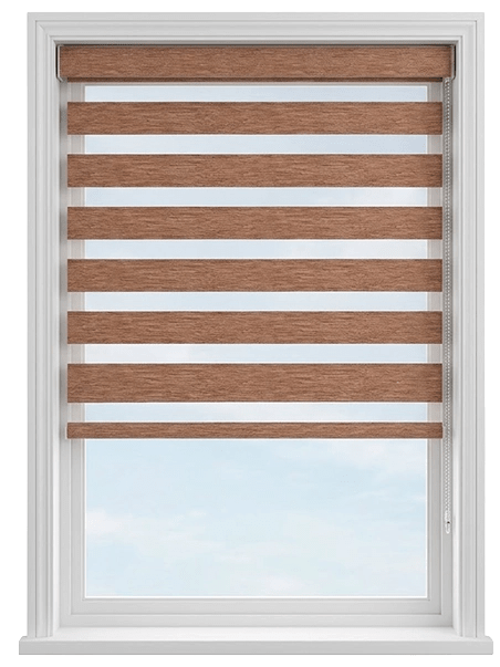 Dasil Teak Light Filtering Zebra Blind