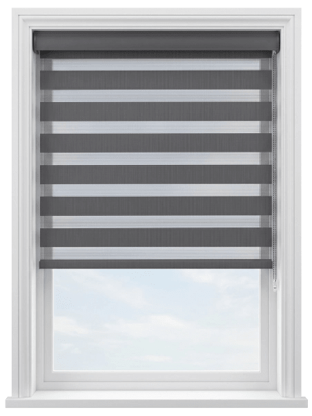 Galia Graphite Light Filtering Zebra Blind