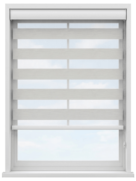 Olirom Silver Light Filtering Zebra Blind