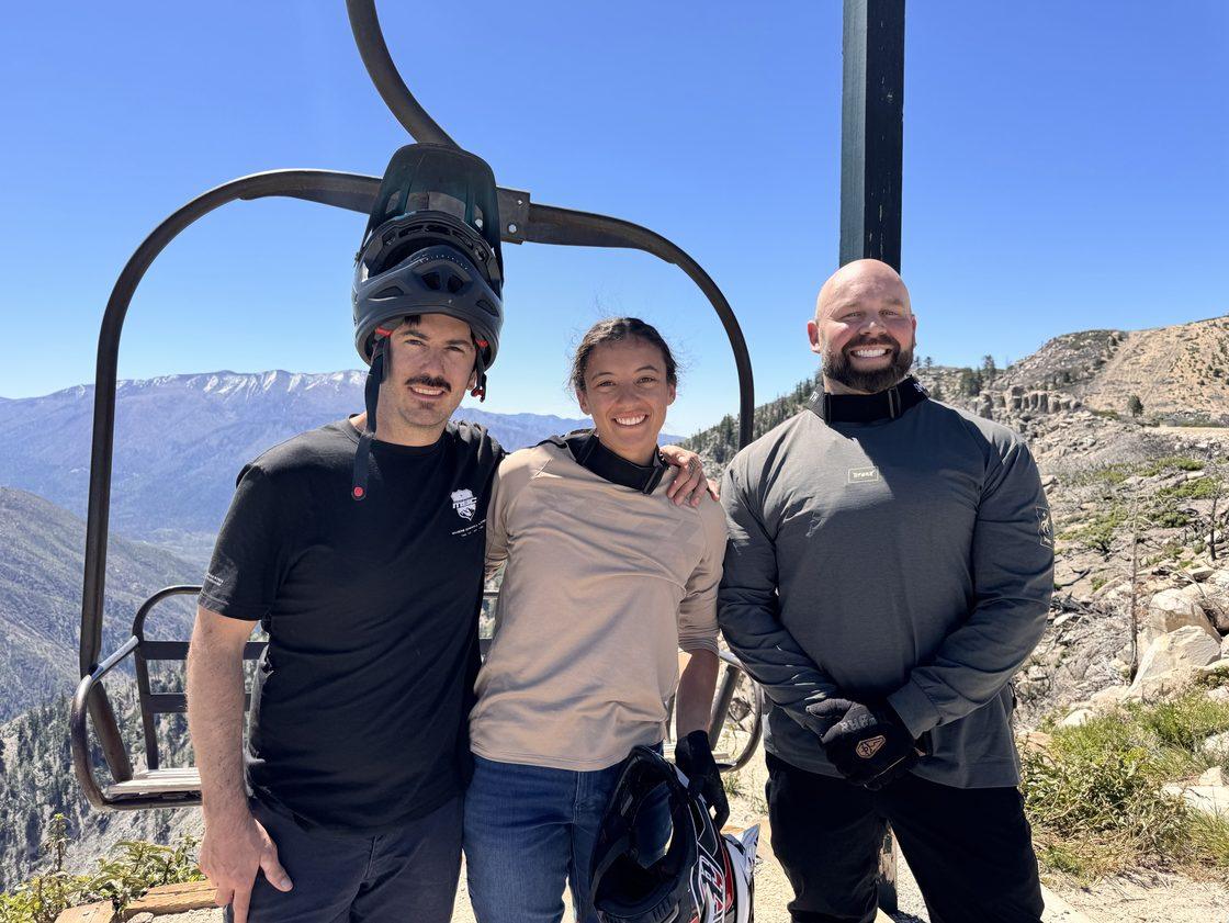 Shawn, Julia, and Bill at the top of the lift